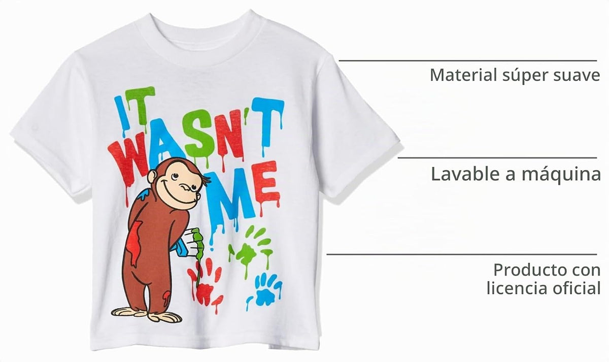 Curious George Camiseta de manga corta para niños