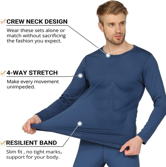 HEROBIKER - Conjunto de ropa interior térmica para hombre, pantalon...
