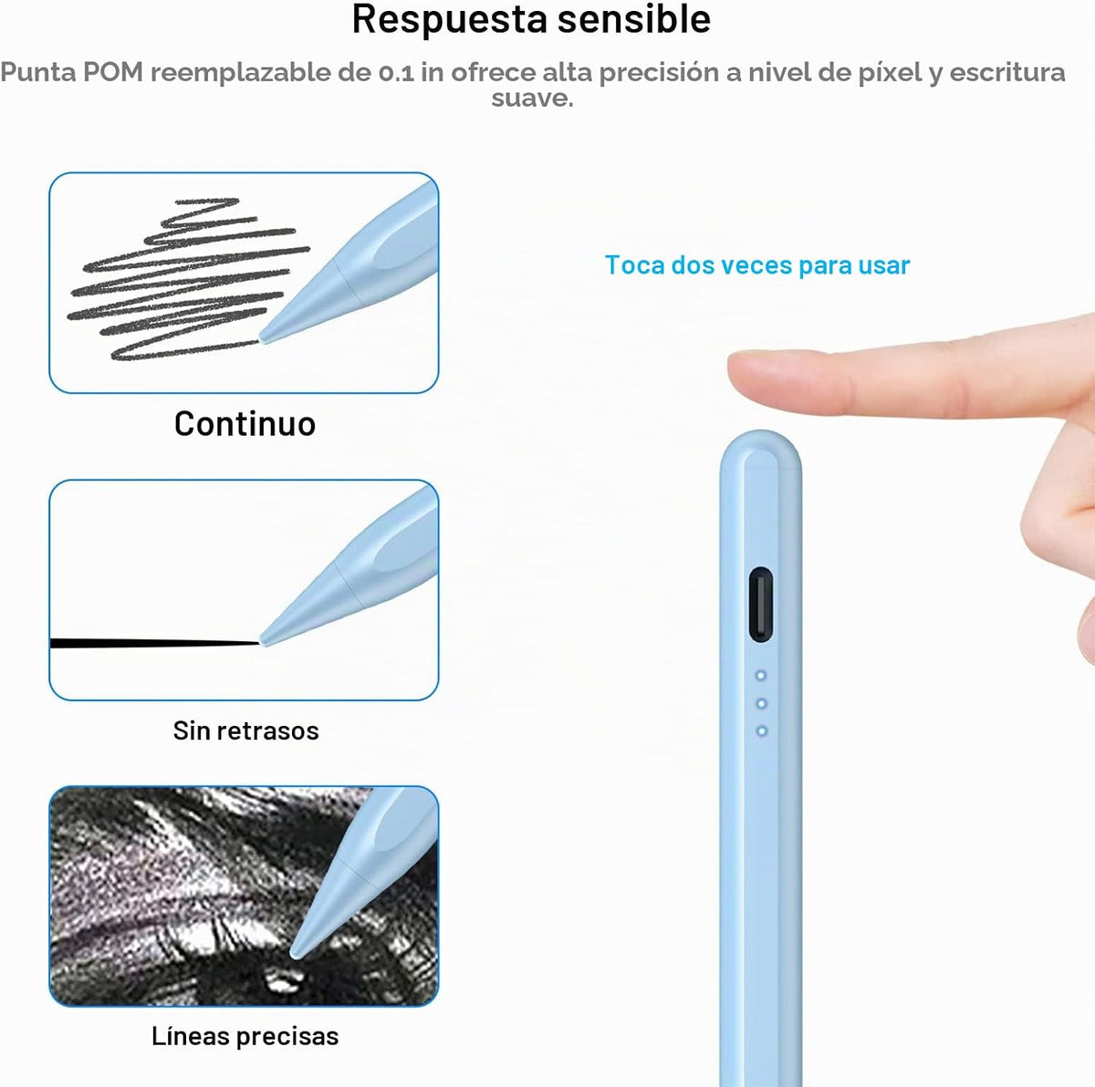 Cisteen Lápiz Táctil para iPad 2025-2018 con Carga Más Rápida, Lápi...