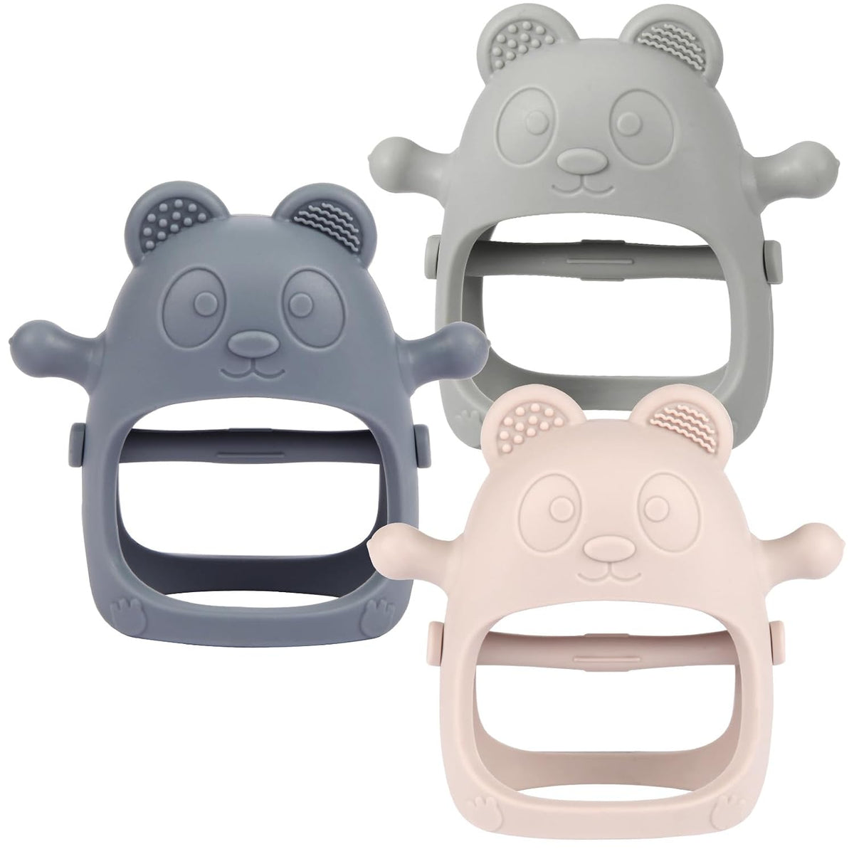 Eascrozn Paquete de 3 juguetes de dentición para bebés de 3 meses,...