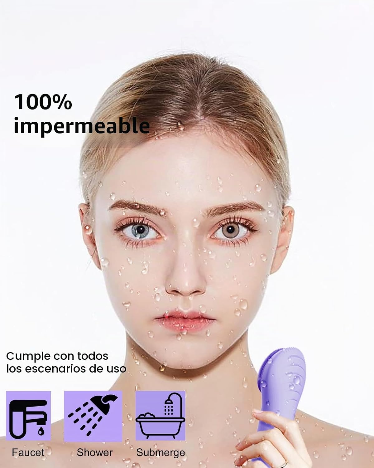 NgraCoola CLIE Cepillo de Limpieza Facial - Exfoliador Facial Imper...