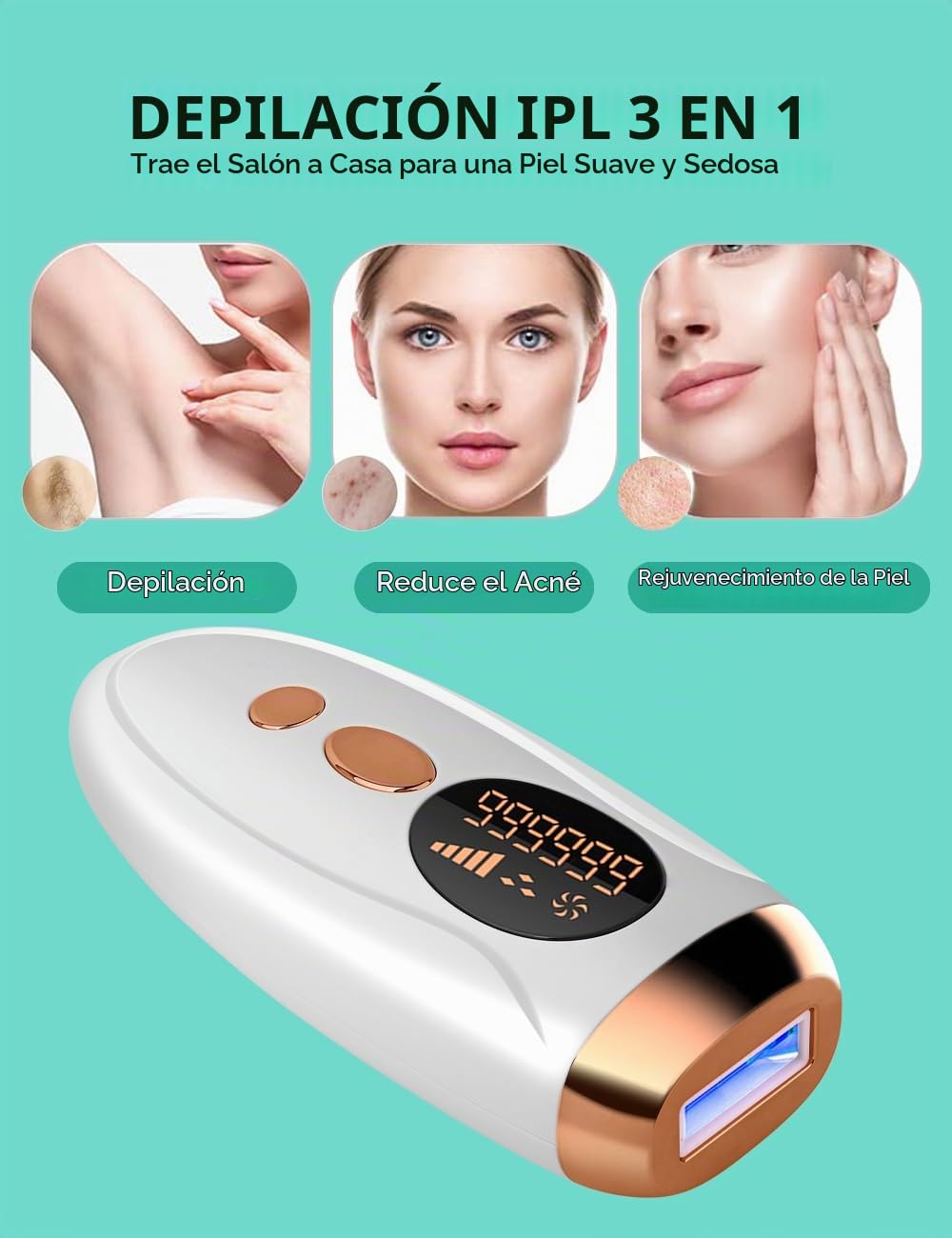 At-Home - Dispositivo de depilación láser IPL para mujeres y hombre...