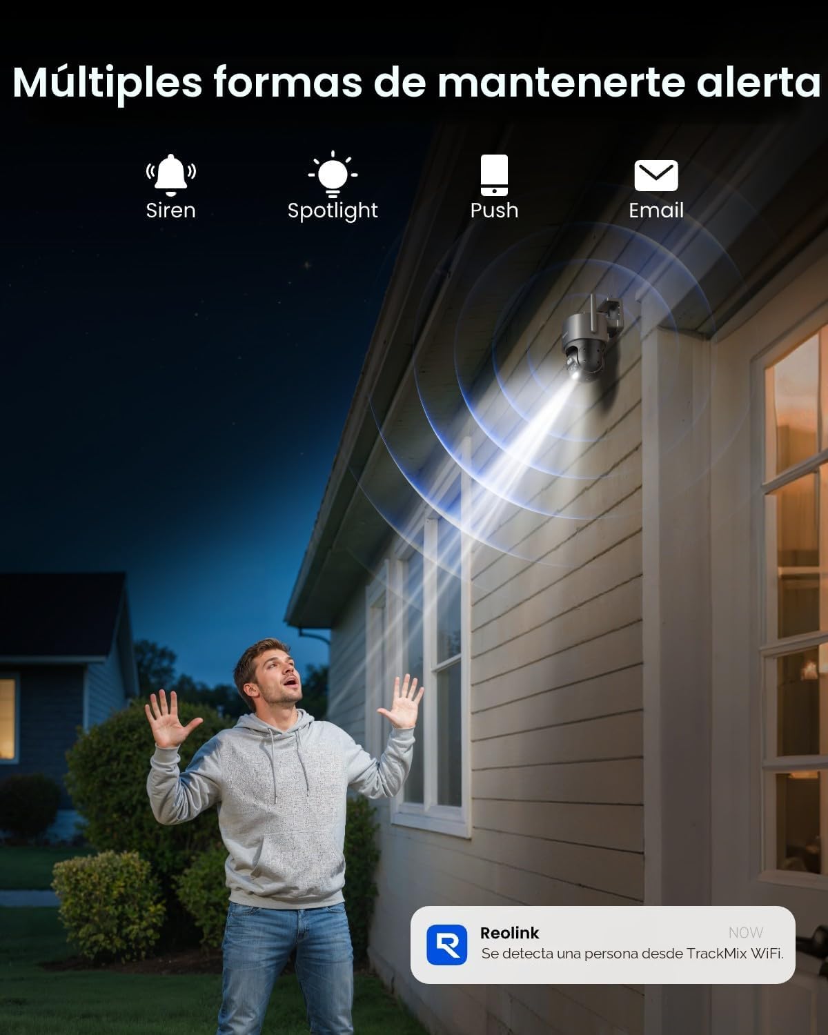 REOLINK 4K Cámara con cable WiFi para exterior, Cámara de seguridad...