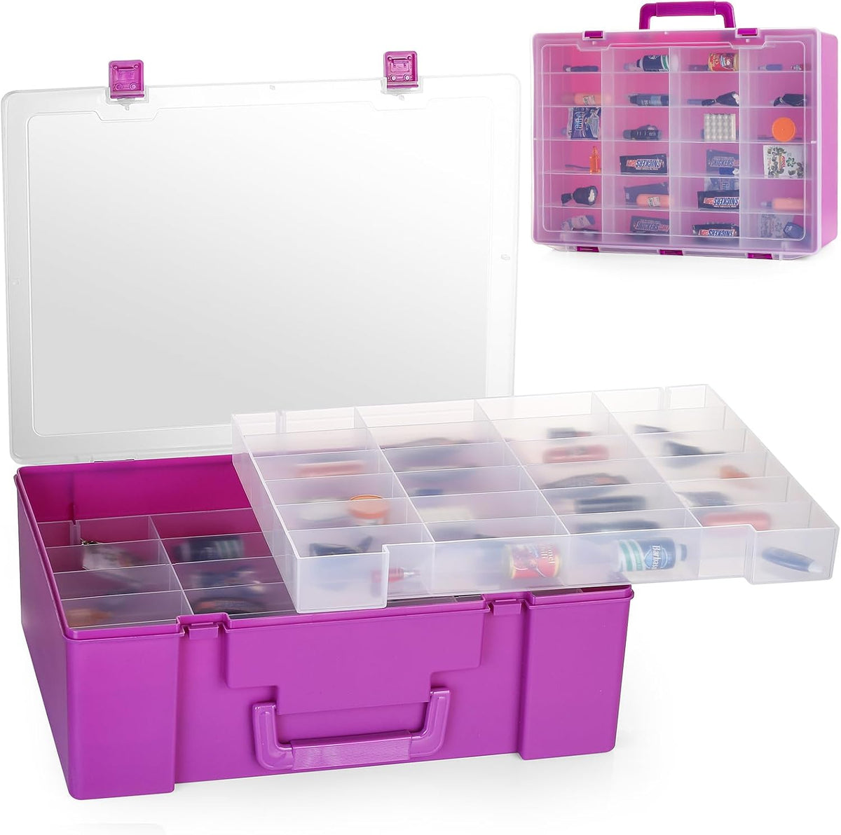 RHCOM Organizador de juguetes. 72 compartimentos. Caja de almacenam...