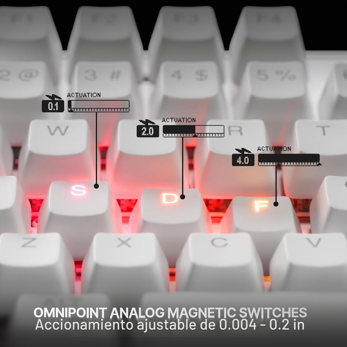 SteelSeries Apex Pro TKL Gen 3 White Interruptores OmniPoint 3.0 \u...