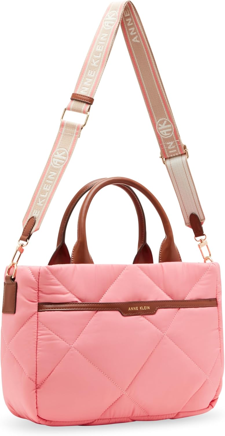 Anne Klein Bolso satchel Anne Klein Ew de nailon acolchado para muj...