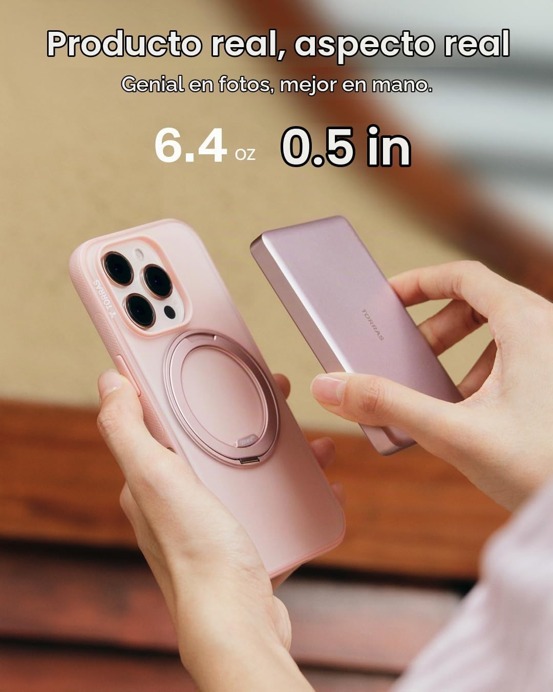 TORRAS MiniMag Power Bank, cargador portátil inalámbrico ultra delg...