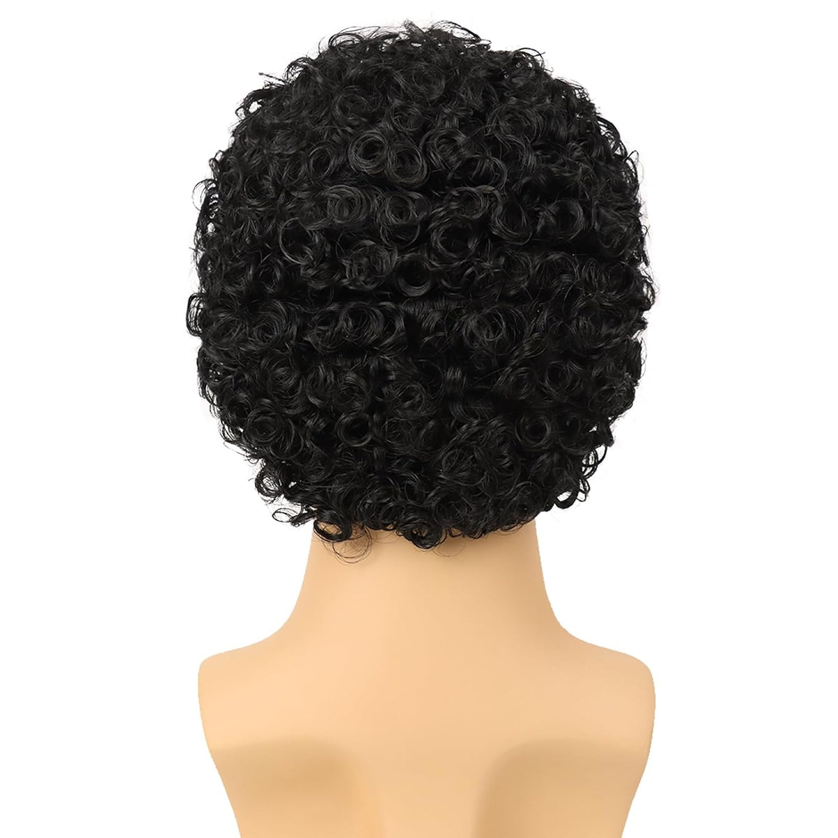 G&amp;T Wig Peluca corta rizada afro para hombre, peluca de disco d...