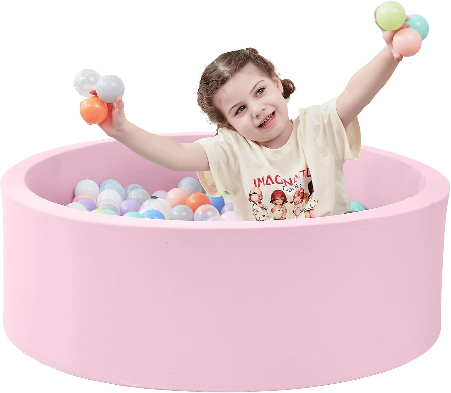 SHJADE Piscina de pelotas para niños pequeños, 35.4" x 11.8"...