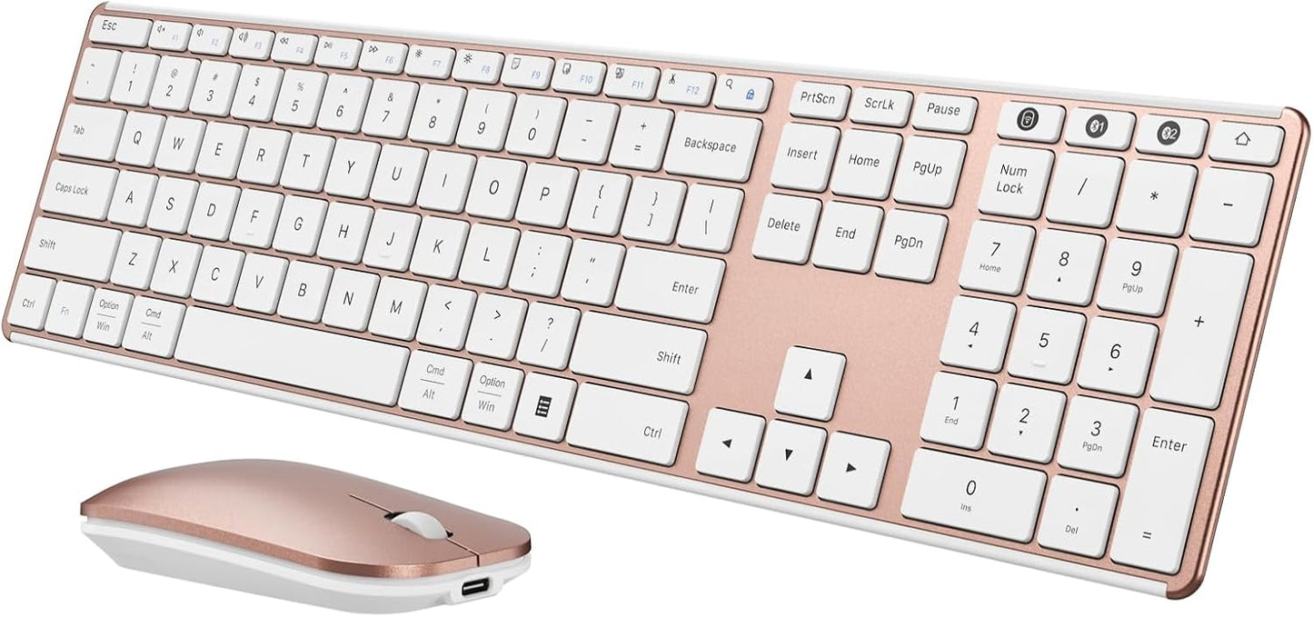 seenda SKM64-3 Combo de teclado inalámbrico Bluetooth y mouse para...