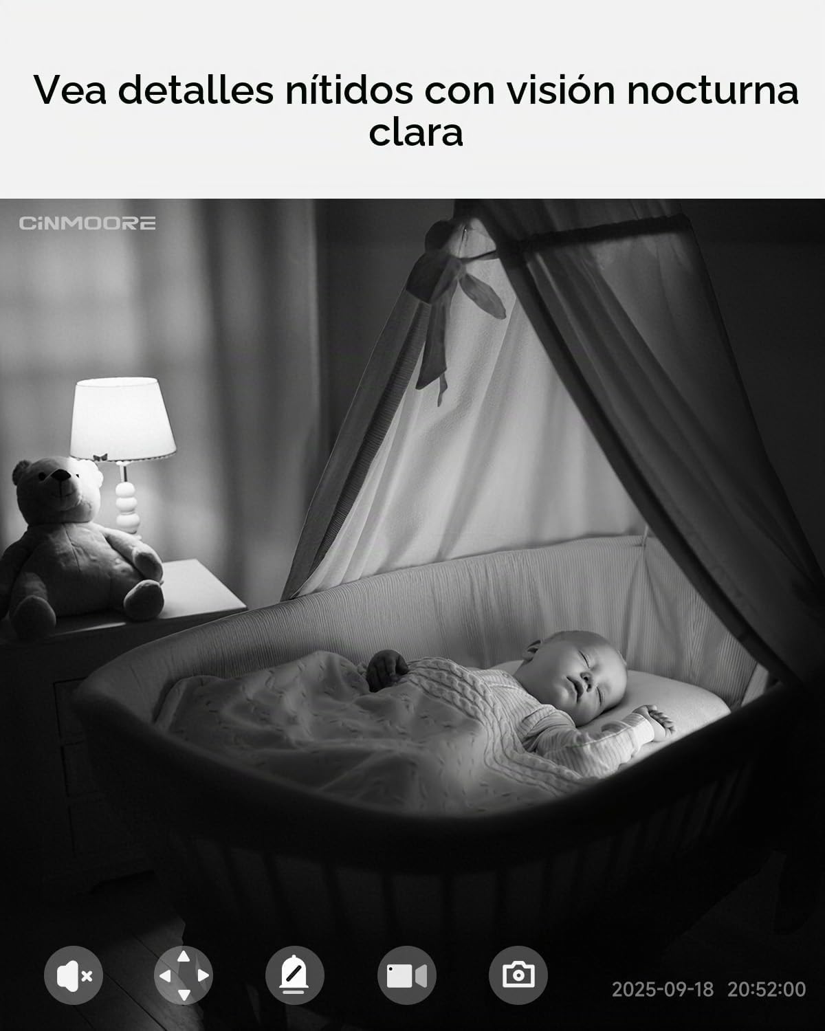 Cámara CINMOORE de 4MP para seguridad del hogar, tarjeta SD de 32GB...