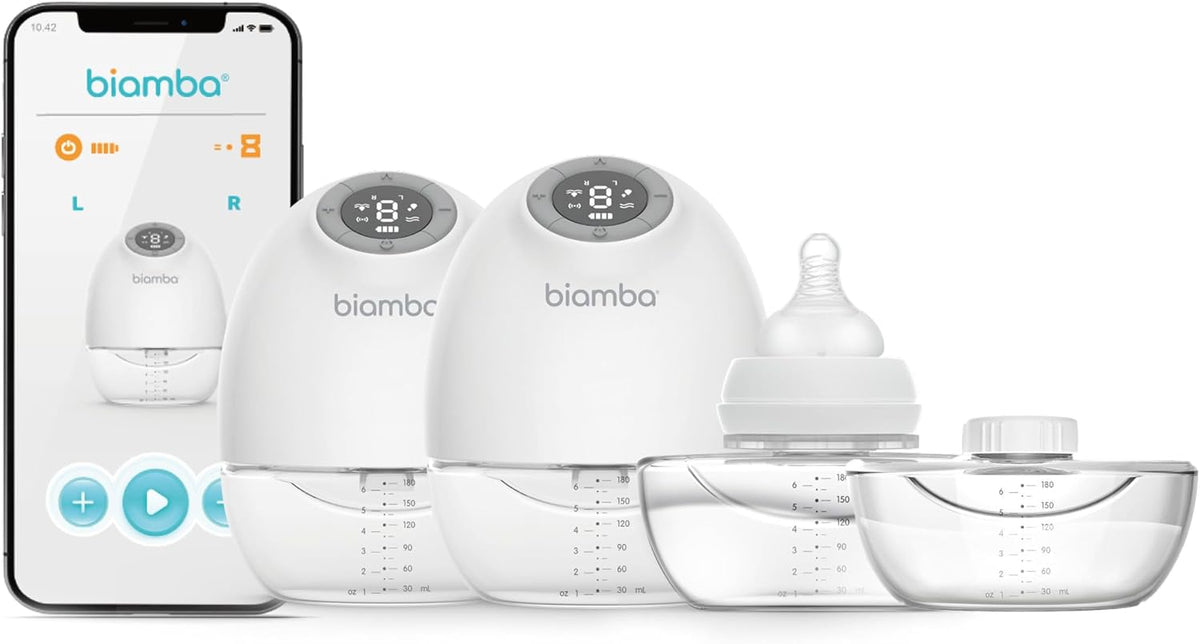 Biamba Pump Pro - Extractor de leche portátil manos libres, bombas...