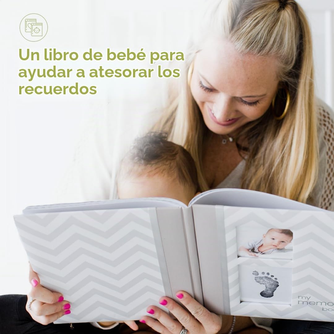 Pearhead - Libro de recuerdos del bebé Chevron los primeros 5 años,...