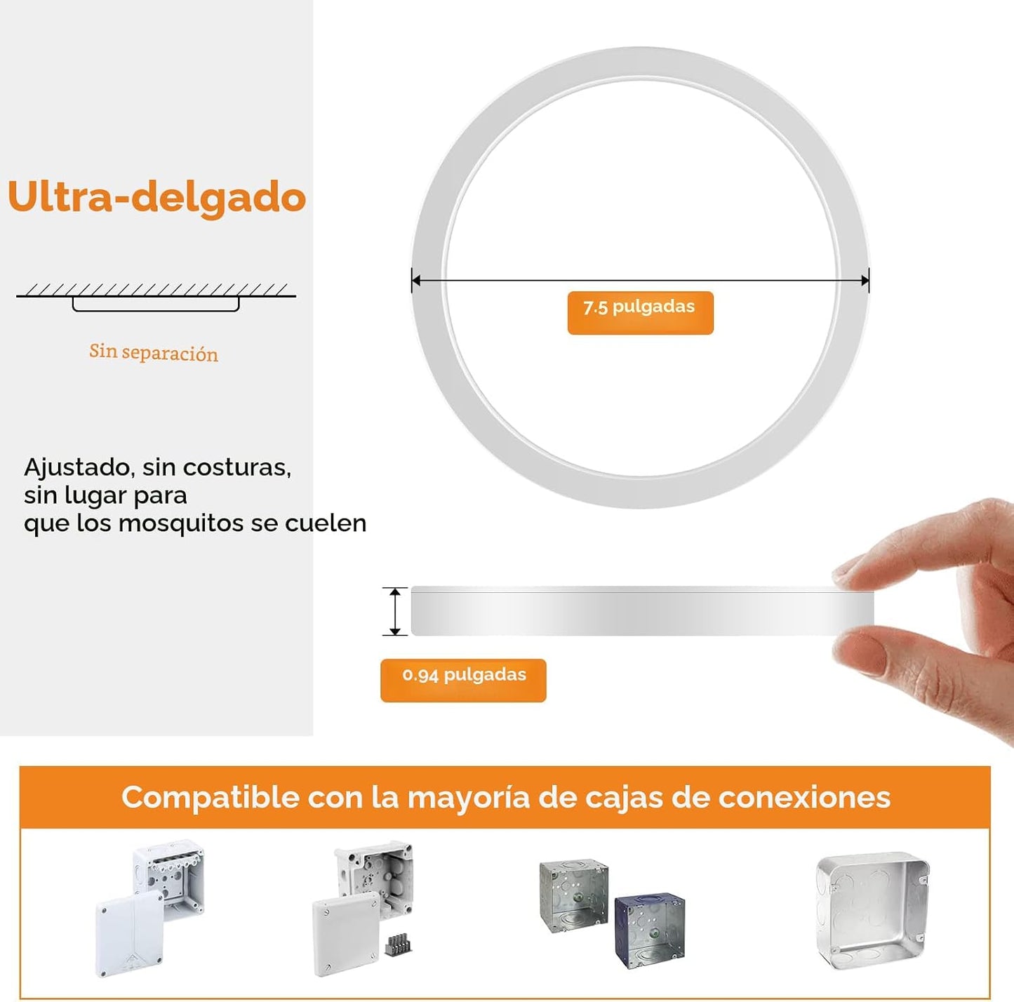 Paquete de 8 luminarias LED de techo empotradas, 3000K-4000K-6500K...