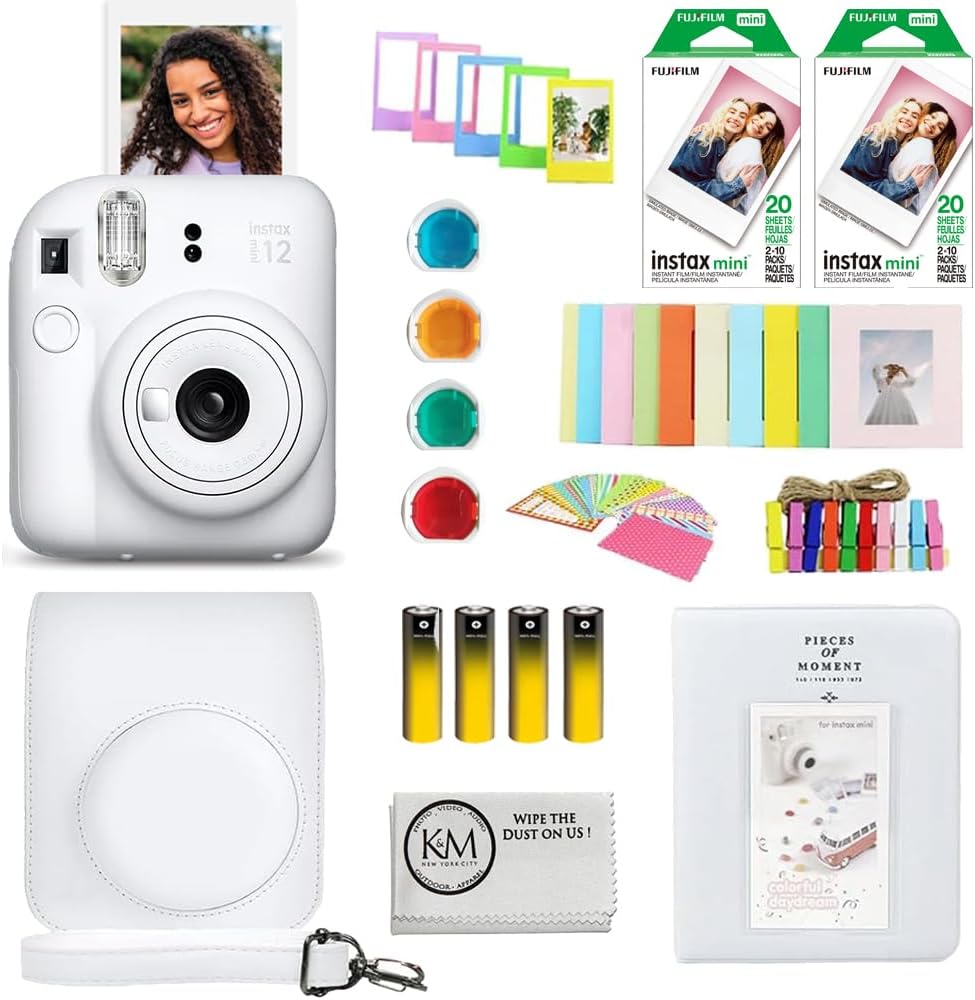 Fujifilm Instax Mini 12 - Cámara de película instantánea | Color Bl...