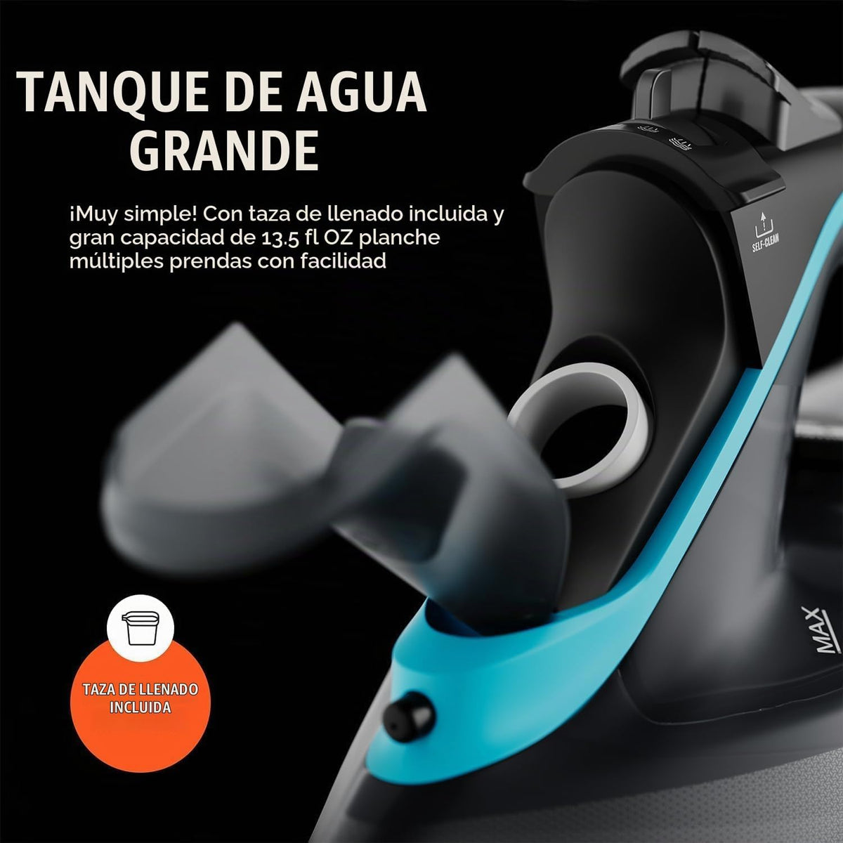 Pursteam Plancha de Vapor para Ropa 1700W con Suela Autolimpiante A...