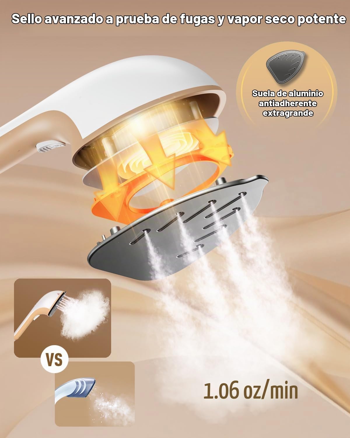 Vaporizador y plancha profesional 3 en 1 para ropa, 1500 W con tecn...