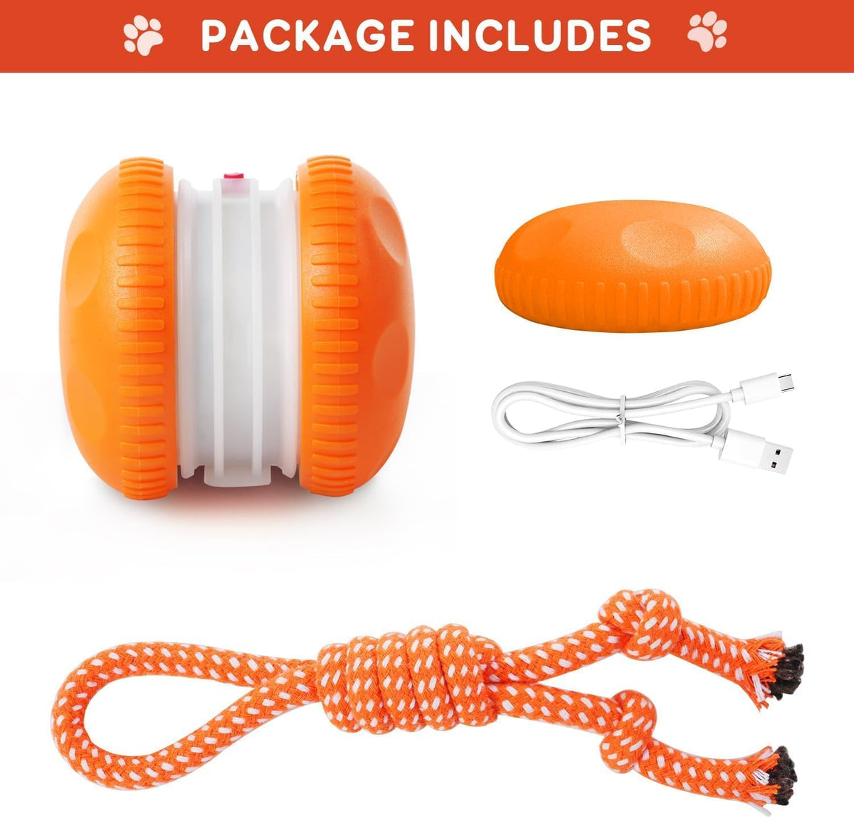QGI Pelota interactiva para perros, juguete eléctrico para perros m...