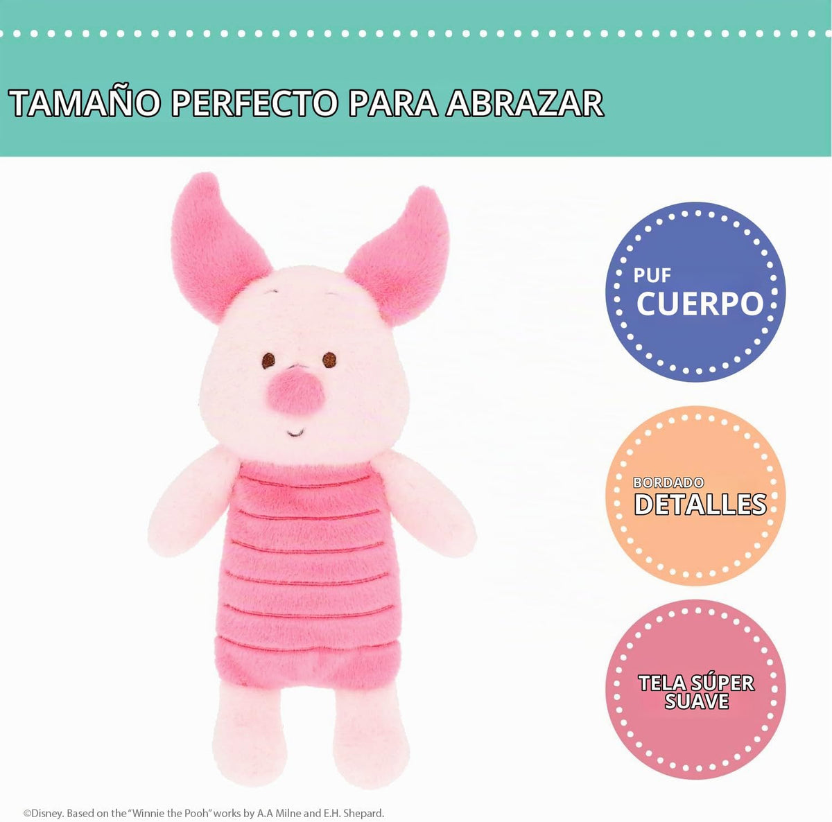 Kids Preferred Disney Piglet Cuddle Pal - Peluche de material ultra...
