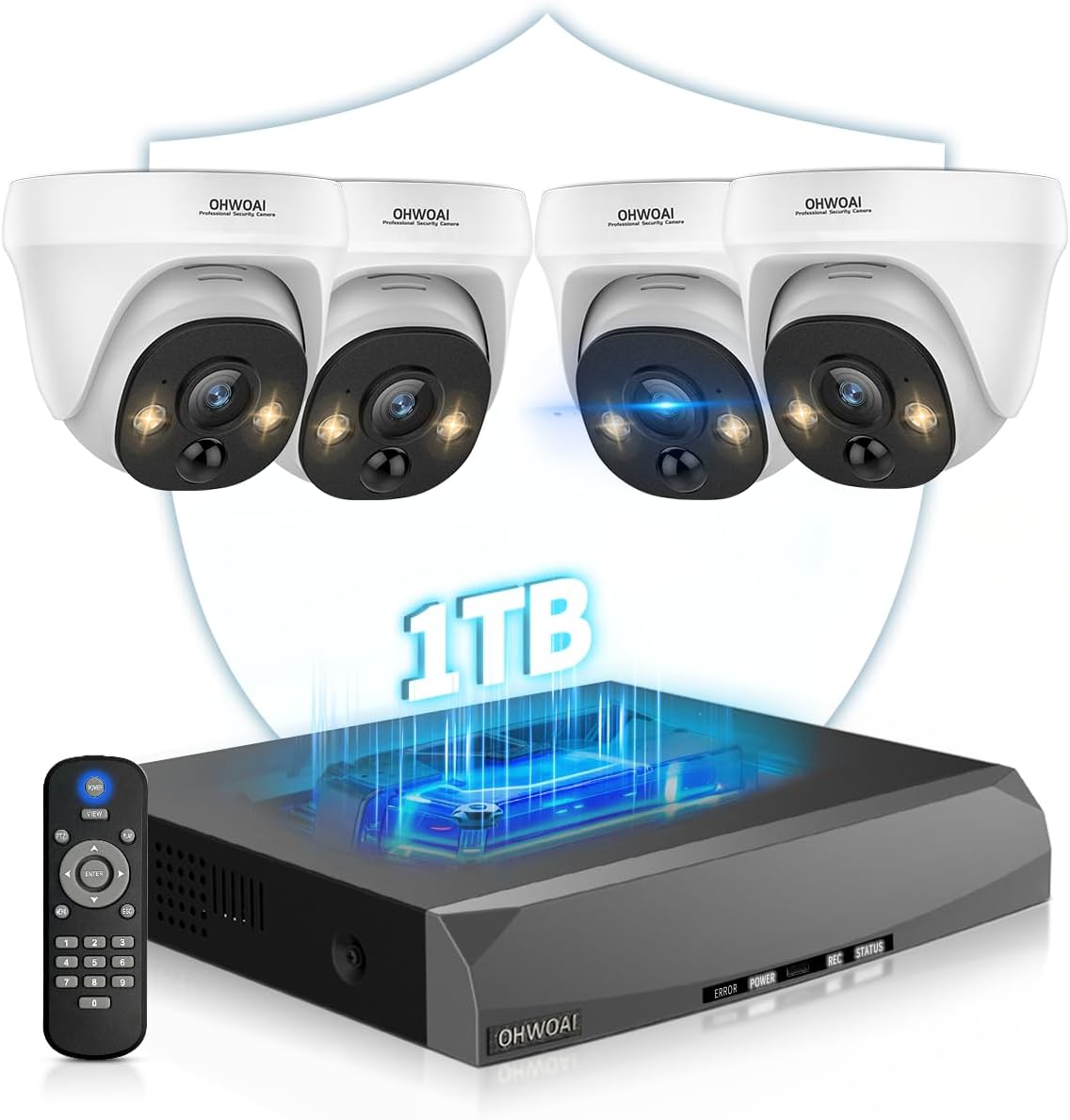 Sistema de cámara de seguridad POE 4K Ultra HD y gran angular de 13...