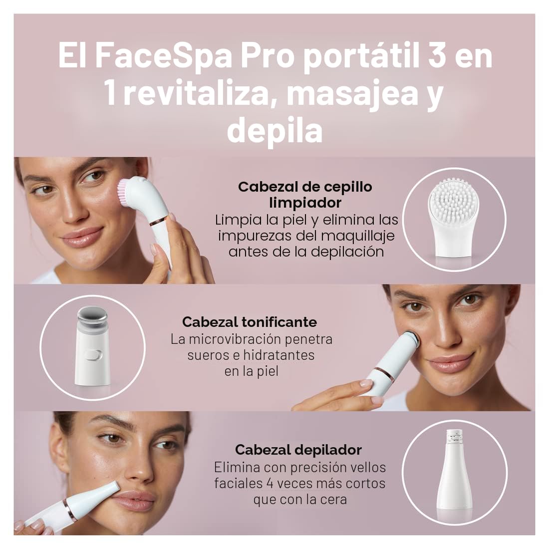 Braun Depiladora facial Facespa Pro 911, depilación facial para muj...