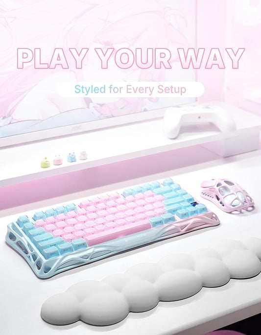 Teclado para juegos GravaStar Mercury K1 Lite 75%, teclado inalámbr...