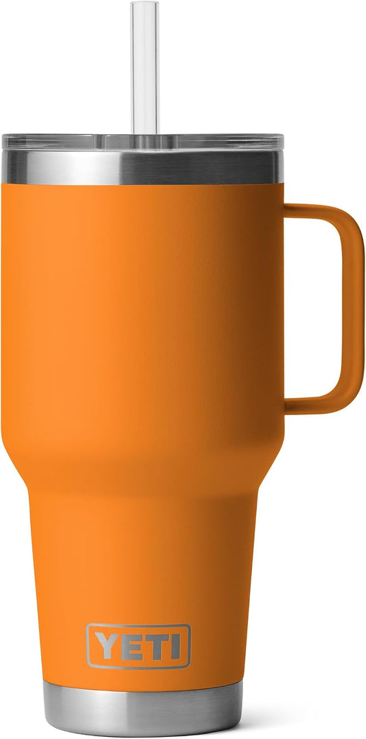 YETI Rambler - Vaso de viaje con asa y tapa con popote, 42 onzas, v...