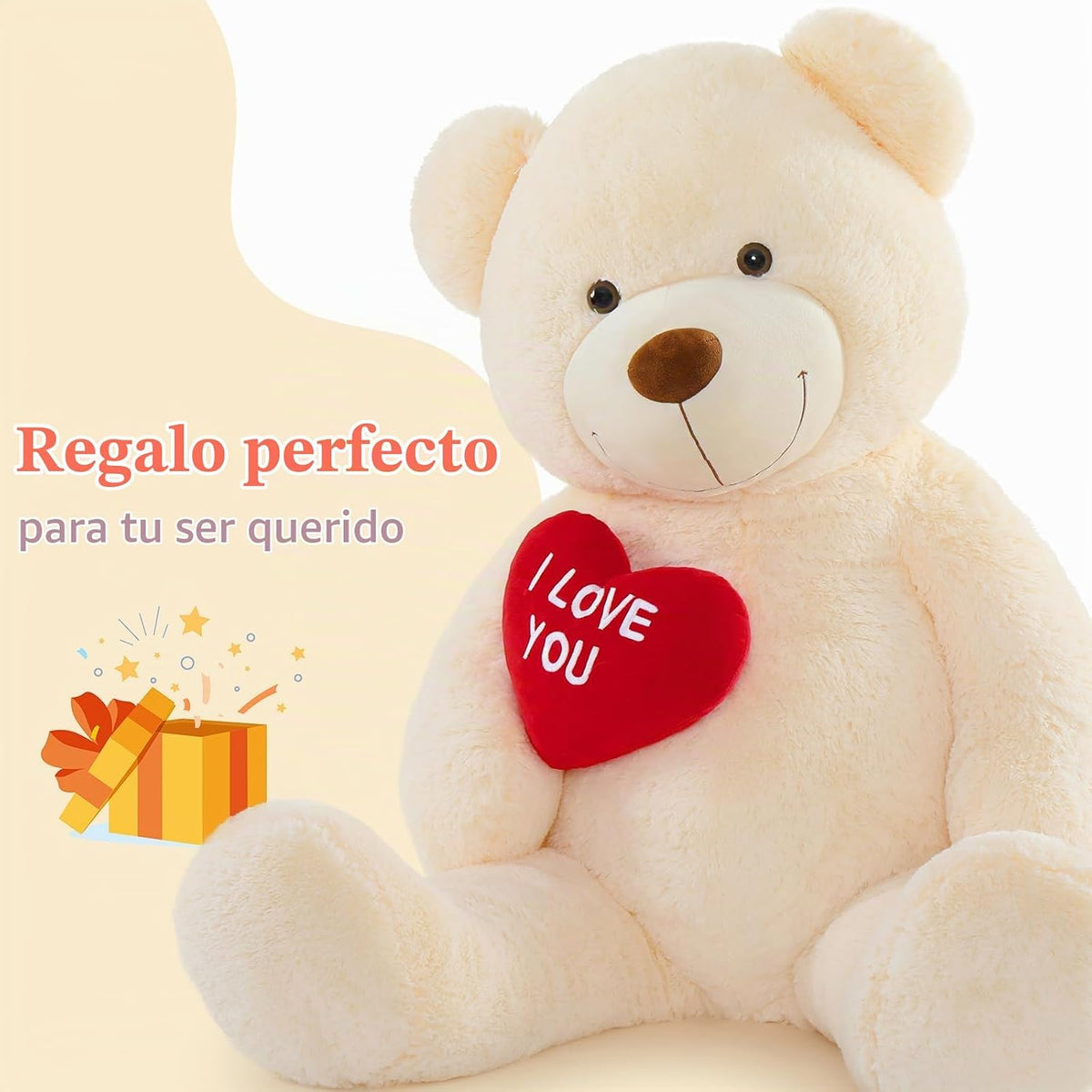 BENINY Oso de Peluche Gigante de 132 cm - Gran Animal de Peluche co...