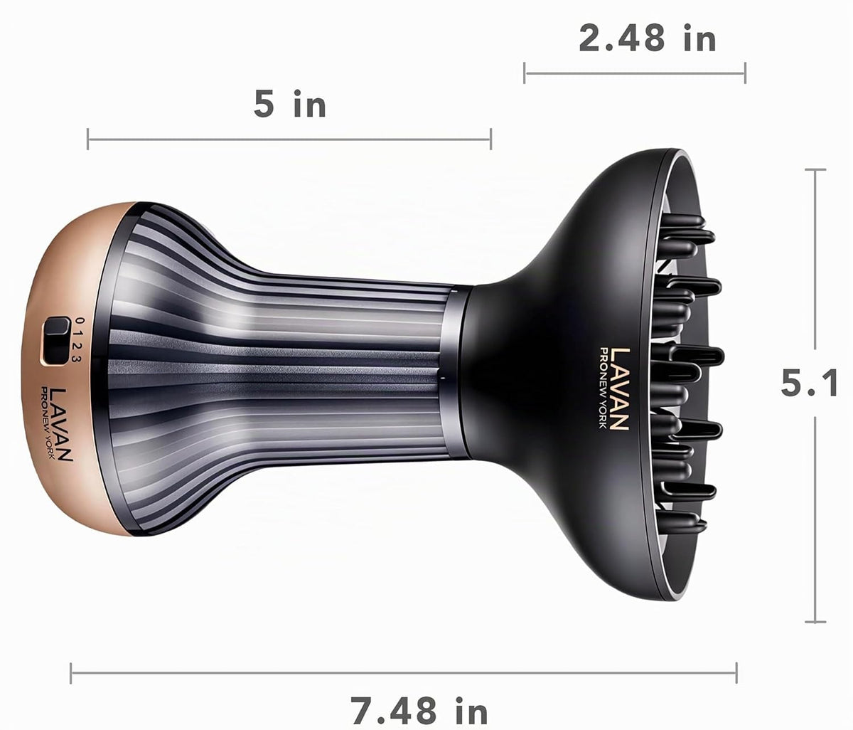 Secador de pelo difusor para cabello rizado - Secador de pelo con t...