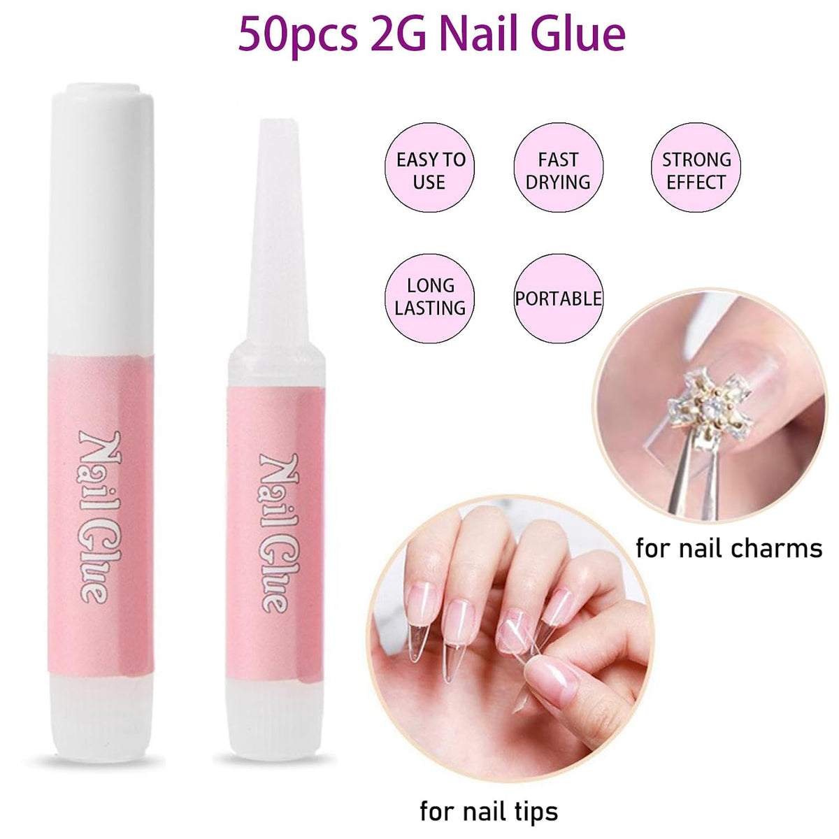 Juego de 50 herramientas de uñas a presión: kit de preparación de u...