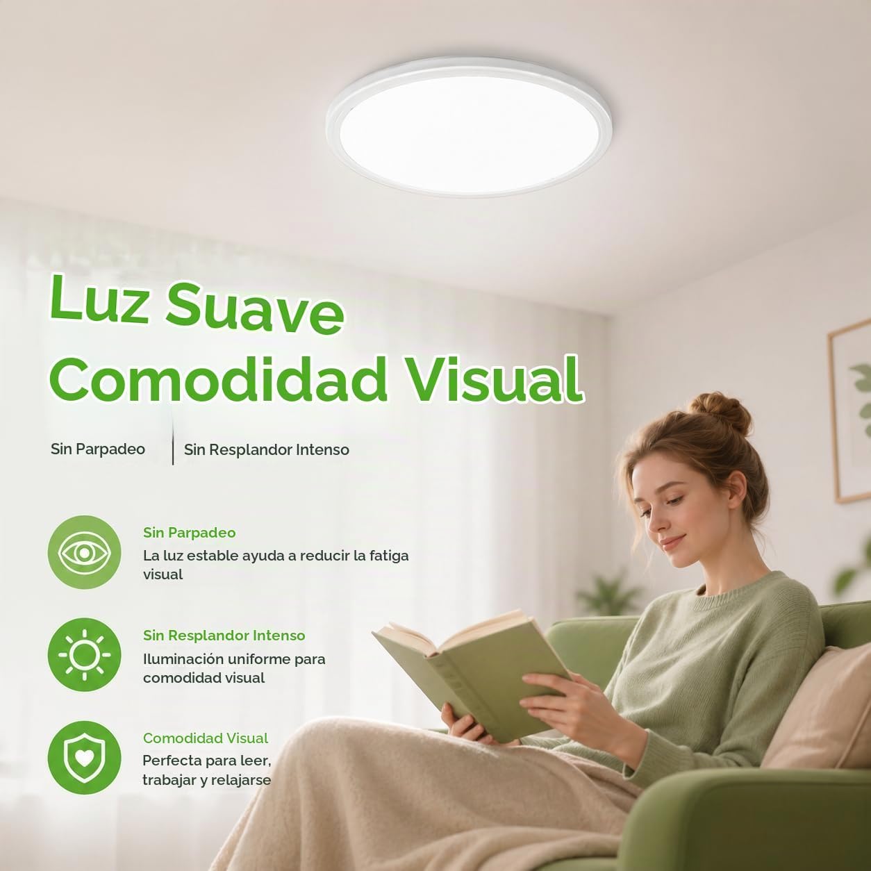 zemty - Paquete de 6 luces led de techo empotradas de 12 pulgadas,...