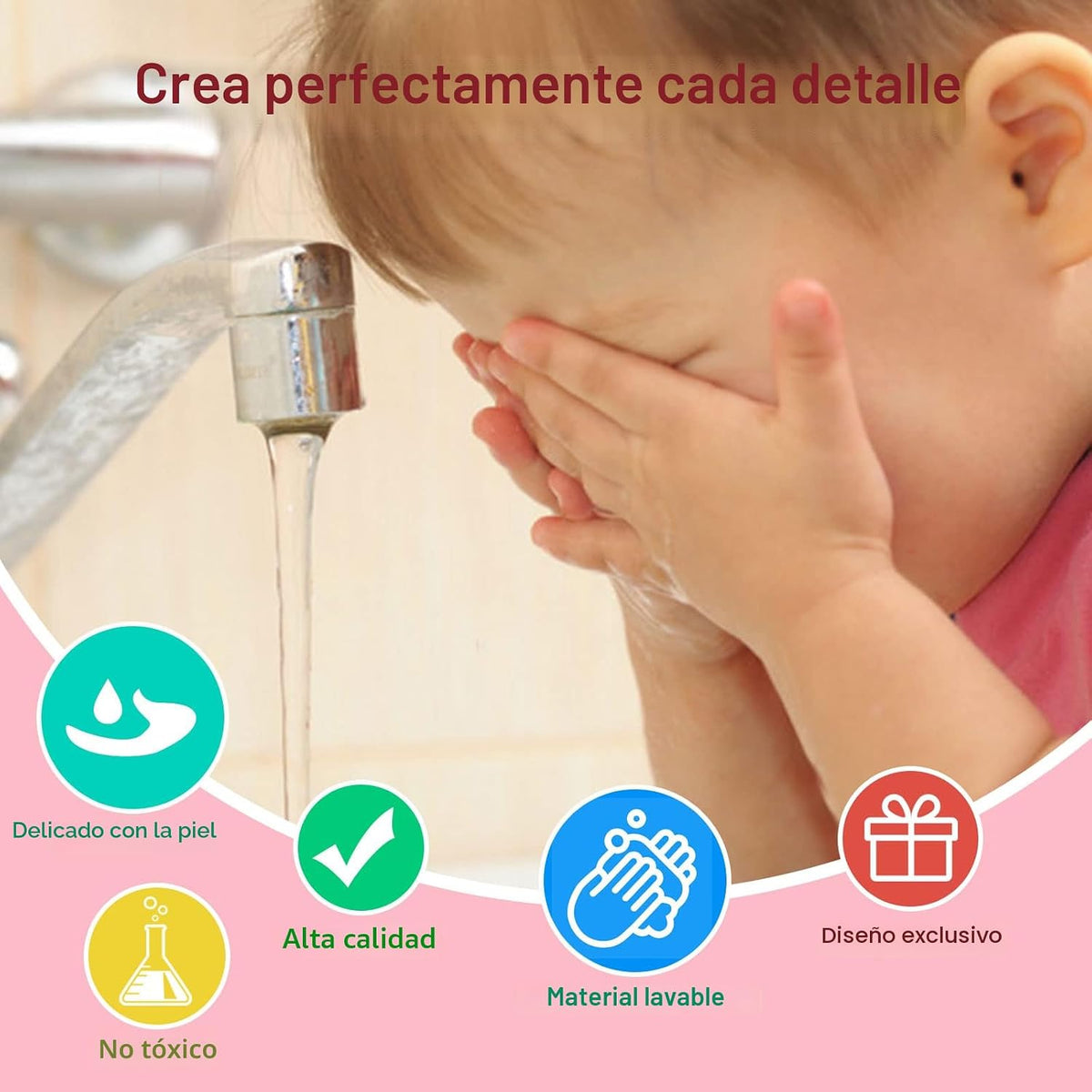 Mebtmel Kit de maquillaje en forma de corazón para niños, real, no...