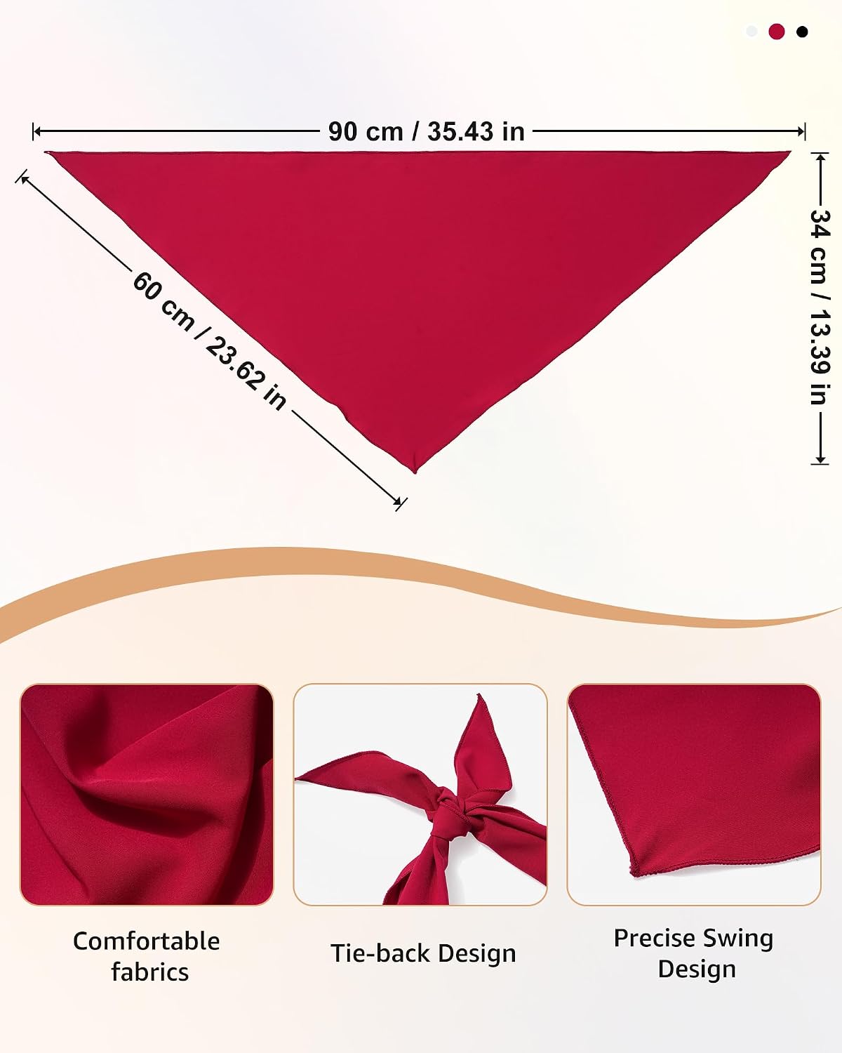 AWAYTR Pañuelo triangular para la cabeza, bandanas para el cabello...