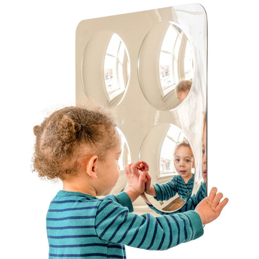 Spark &amp; Wow Espejo sensorial de pared para niños, grande, 4 bur...