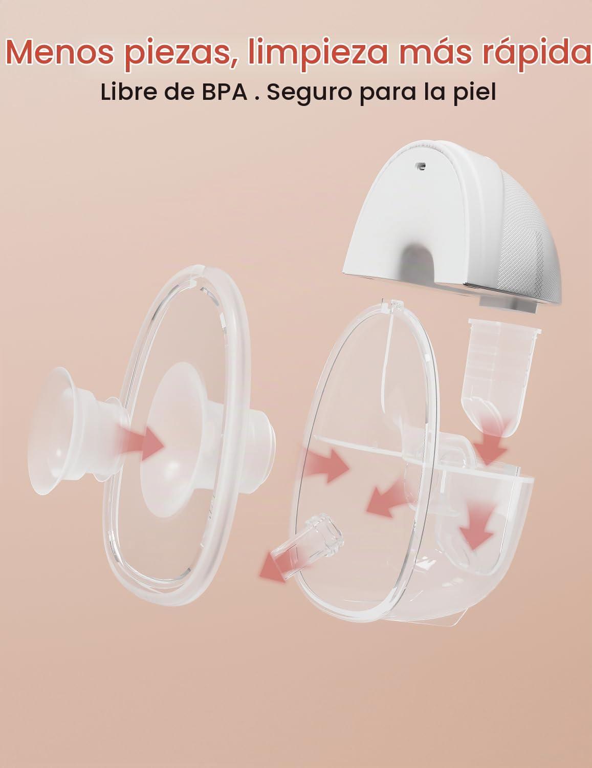 NCVI Extractor de leche portátil manos libres, bomba de lactancia e...