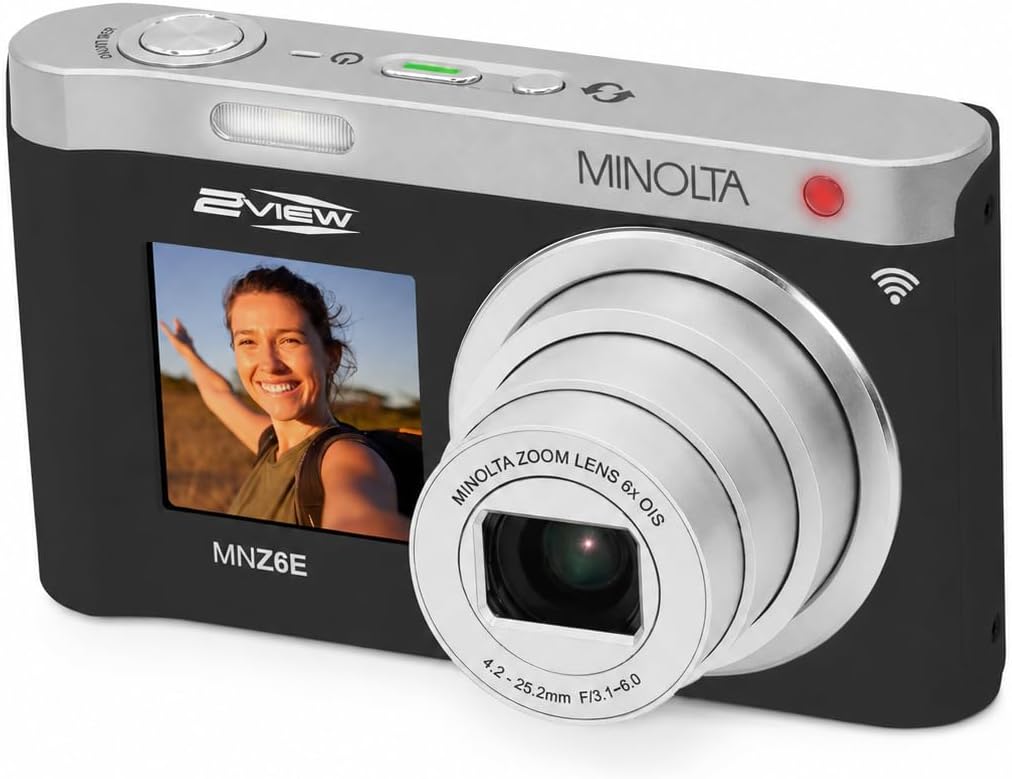 Cámara digital Minolta MNZ6E 64MP 4K Ultra HD Wi-Fi con pantalla LC...