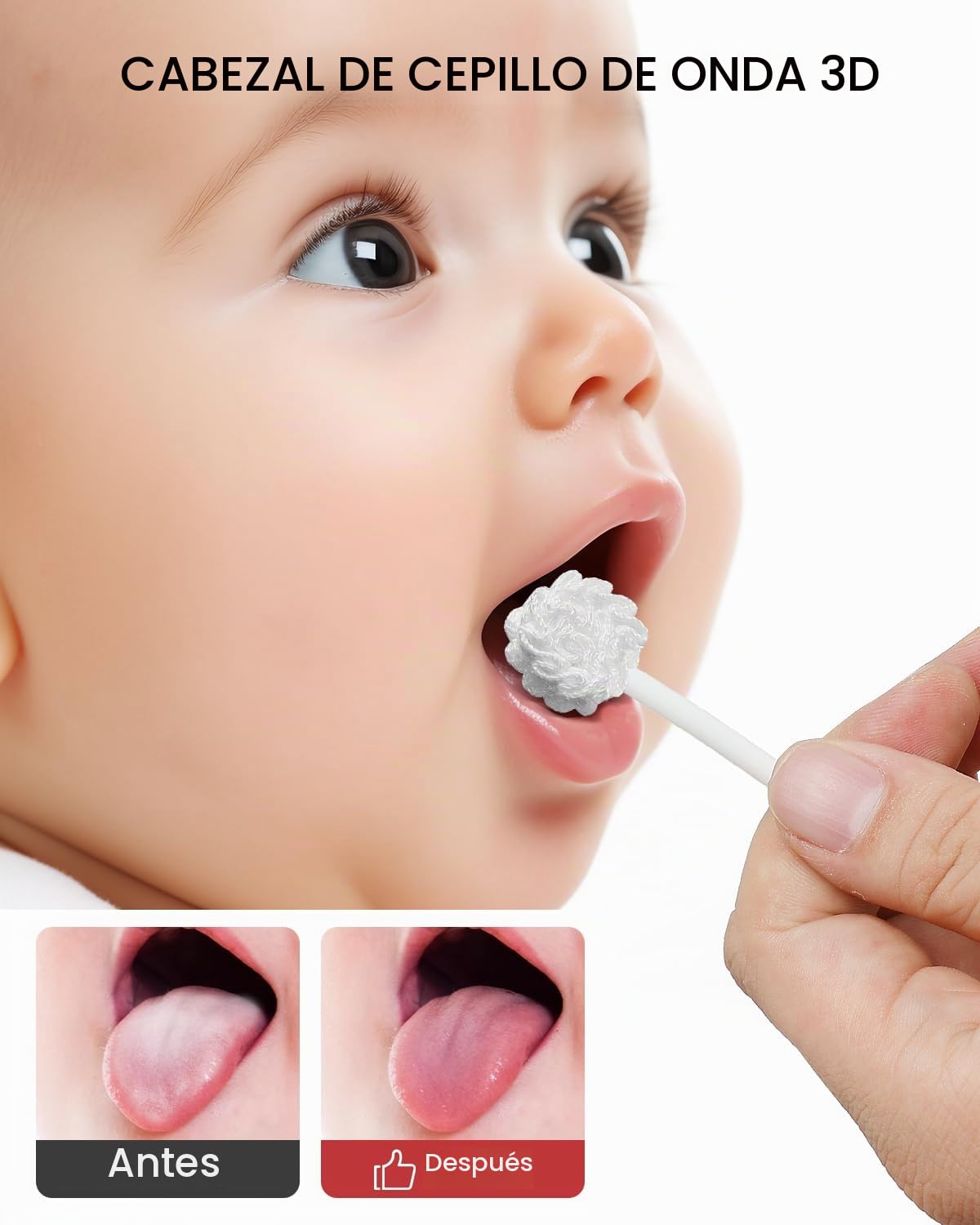 dearlomum - Limpiador de lengua de bebé, 32 unidades, cepillo de di...