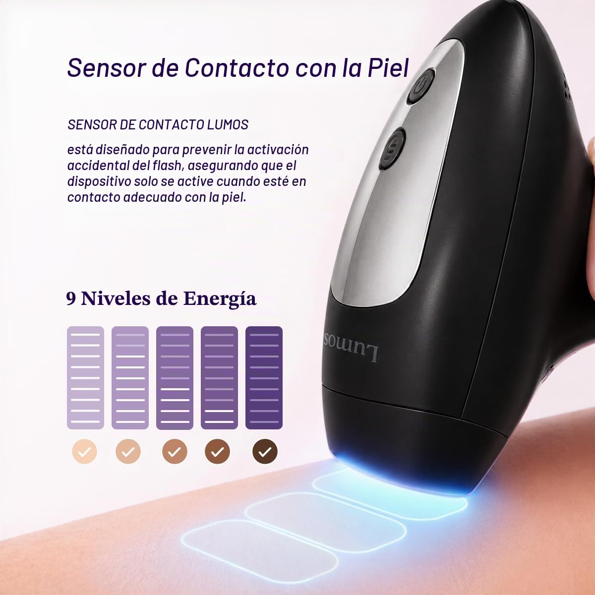 Michael Todd Beauty LUMOS Laser IPL Dispositivo de depilación para...