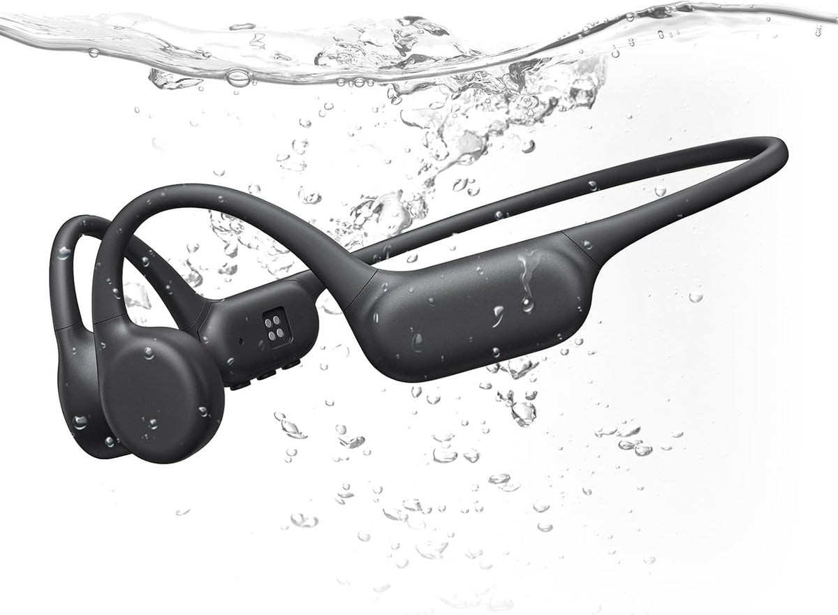 PSIER Auriculares de conducción ósea IPX8 impermeables para natació...
