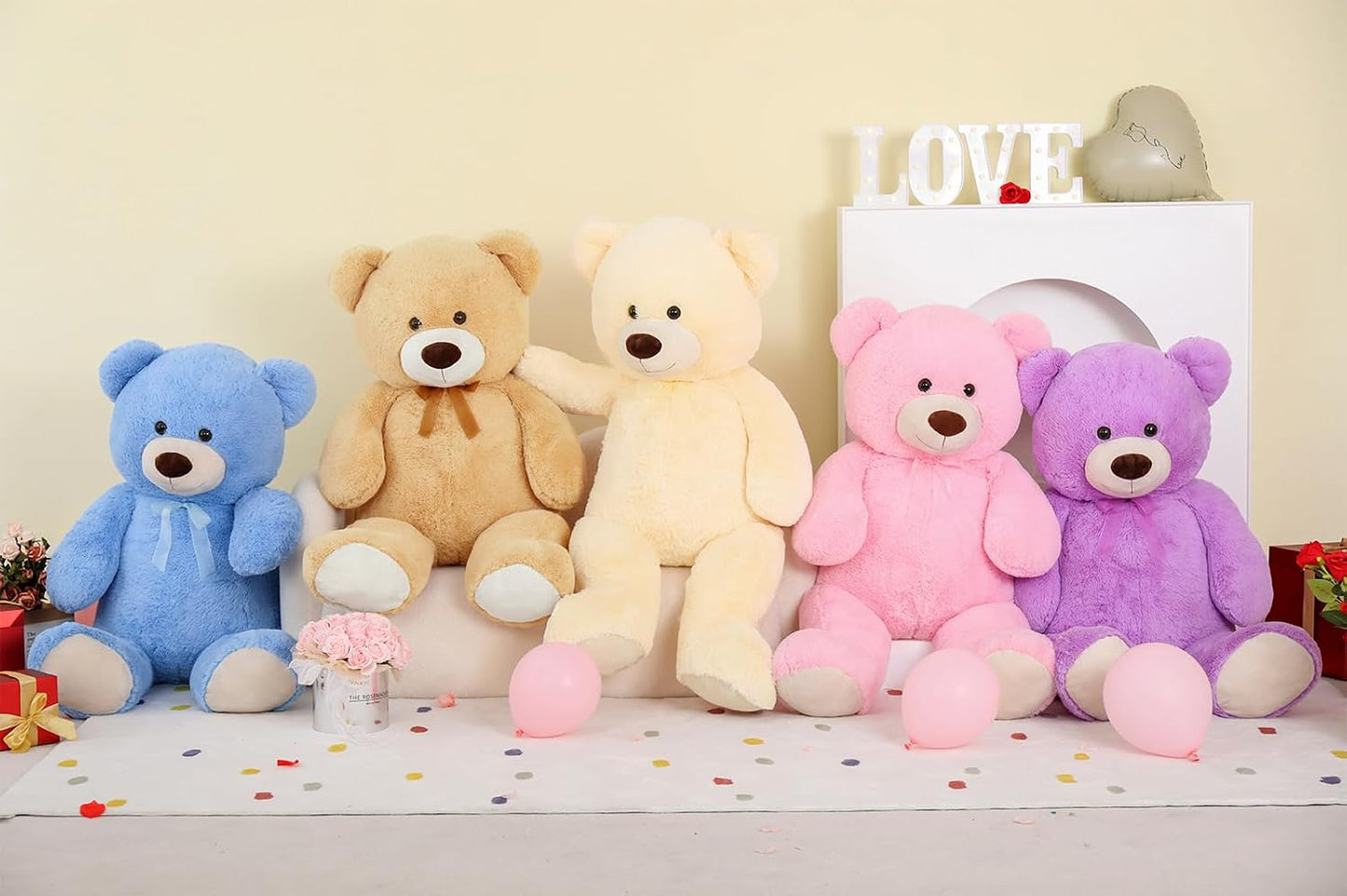 MorisMos Oso de Peluche Gigante Animal de Peluche 4 Pies, 51 pulgad...