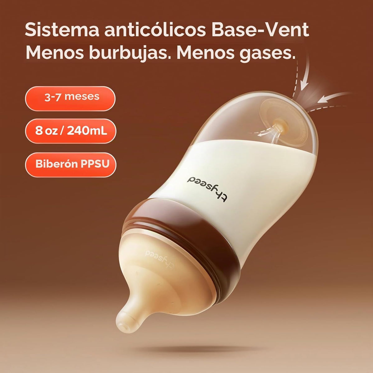 Semilla de tos Biberones naturales anticólicos PPSU | Botella de la...