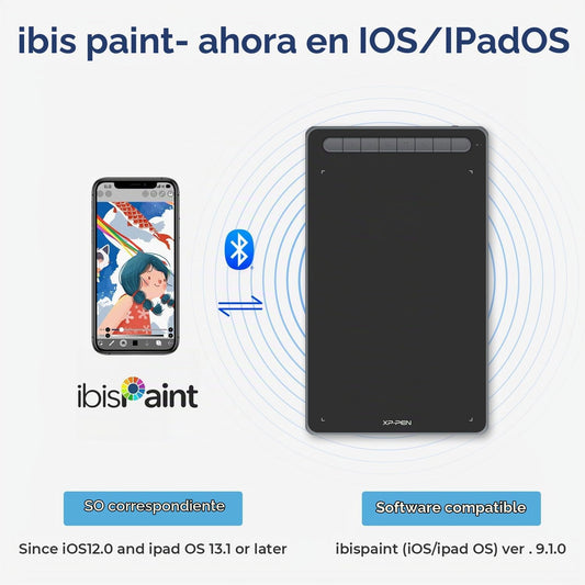 XPPen Deco LW Tableta de Dibujo Inalámbrica - Tableta Gráfica Bluet...