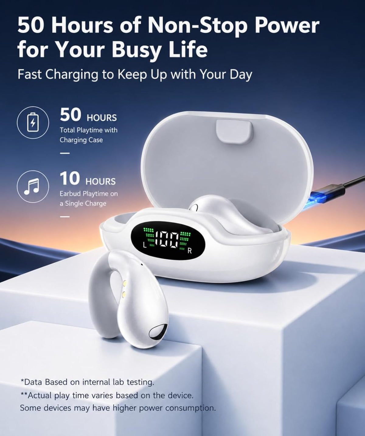 Xoruezls Auriculares ultra abiertos \u2013 Auriculares con clip, au...