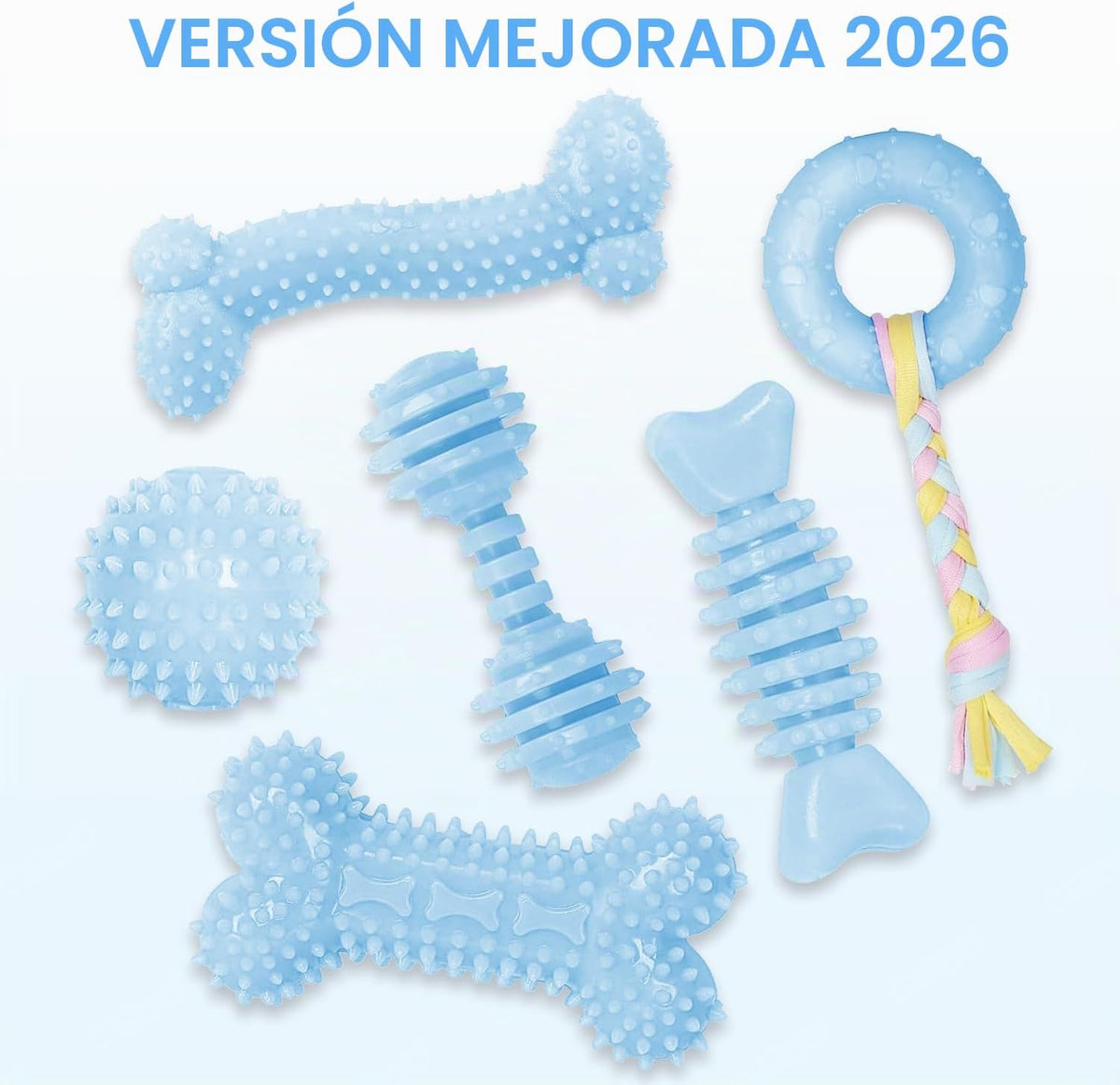 CGBD Juguetes para cachorros, paquete de 6 juguetes masticables par...