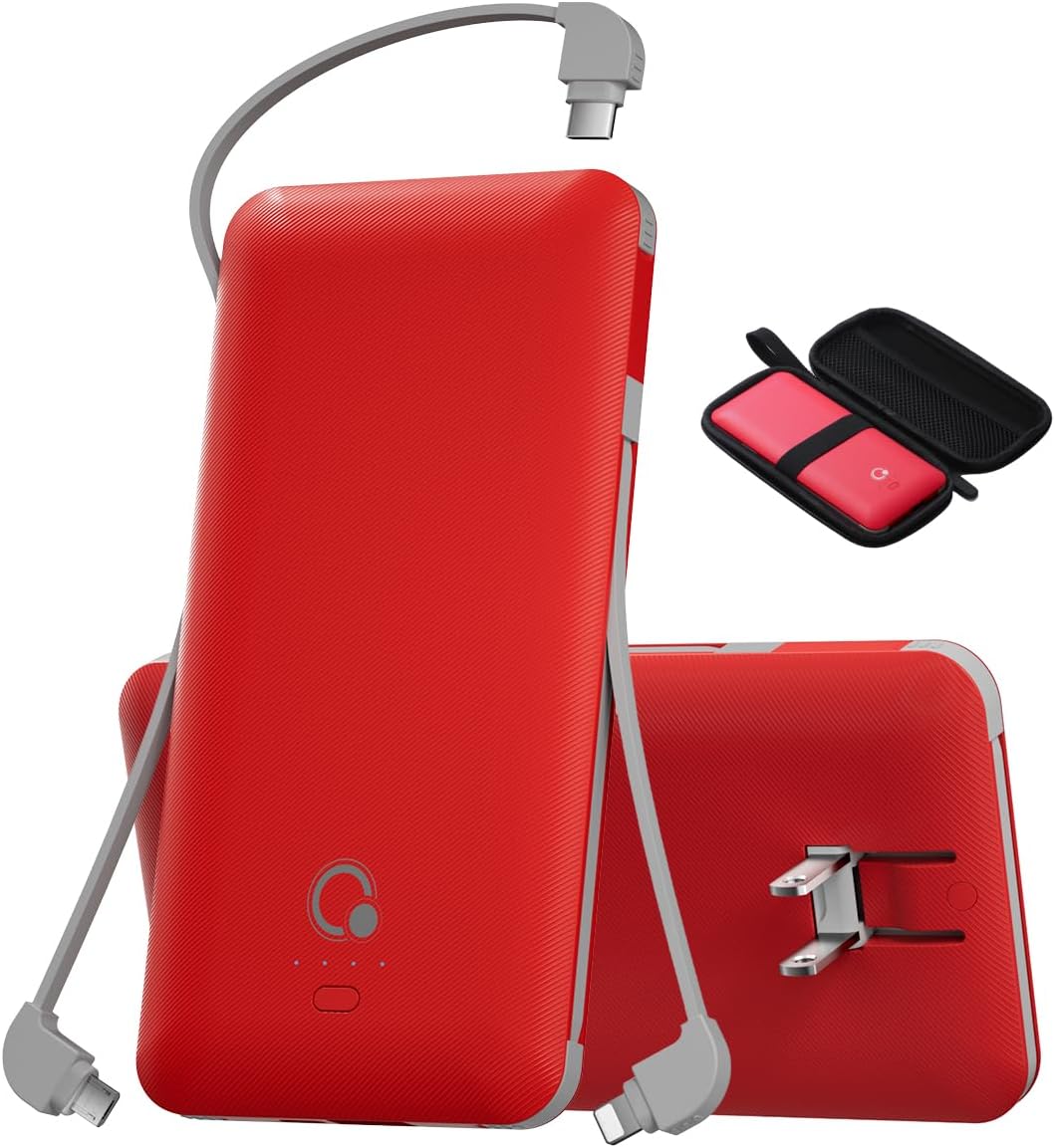 Cargador portátil de 10000 mAh, banco de energía USB B C delgado, b...