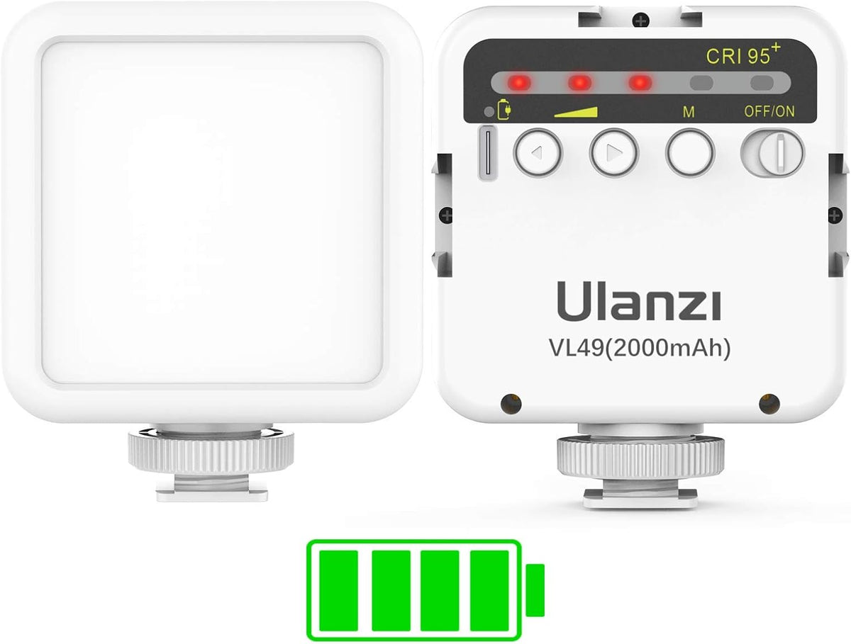 Ulanzi VL49 Mini luz de relleno de vídeo LED, cámara recargable de...