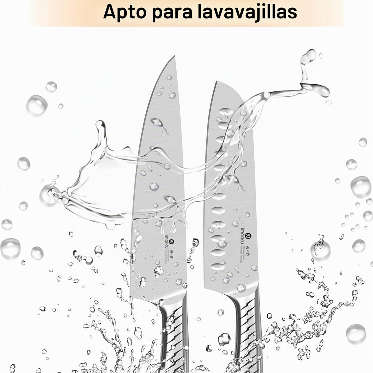 imarku® Juego de cuchillos, juego de 14 piezas para cocina con bloq...