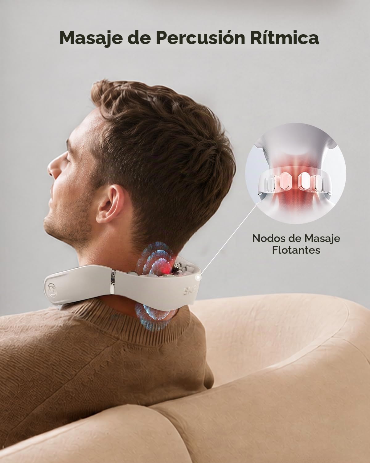SKG Masajeador de cuello GS500 con calor, masajeador de cuello inal...