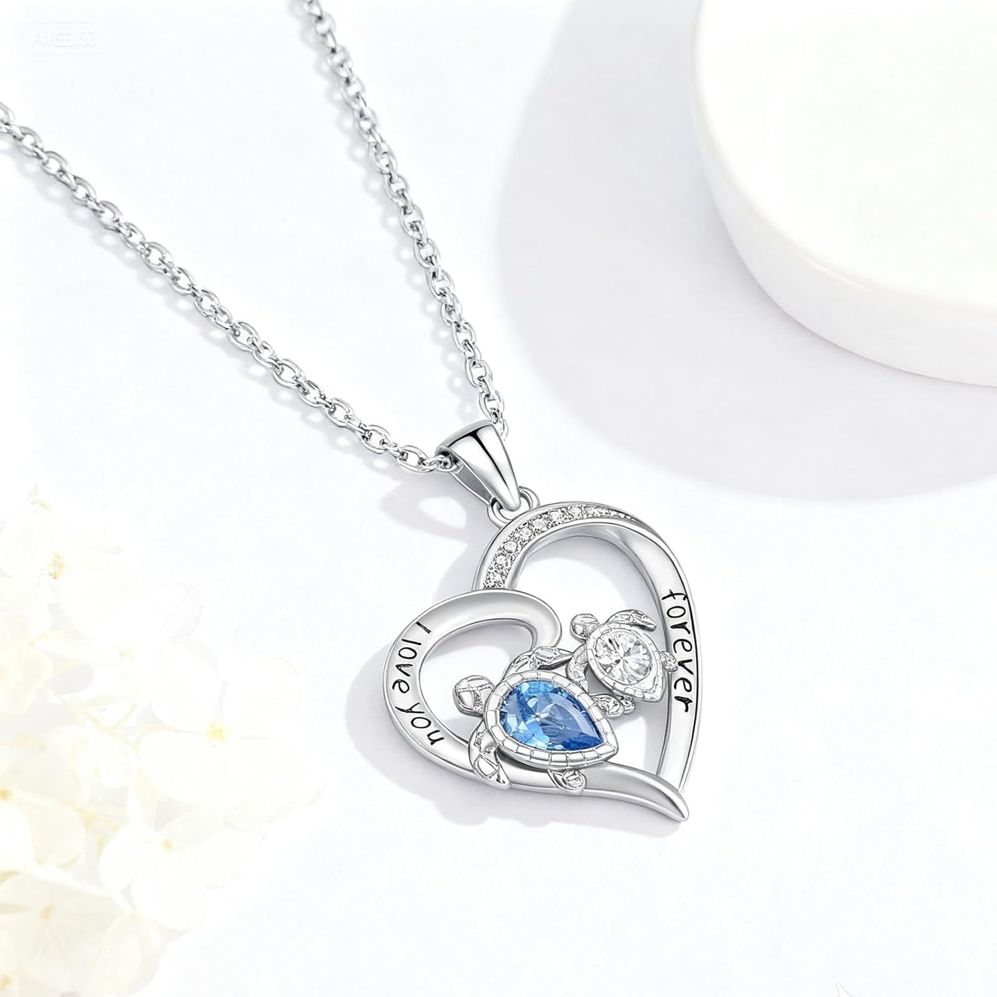 Twoowl Collar con dije de playa de plata de ley 925 con diseño de o...