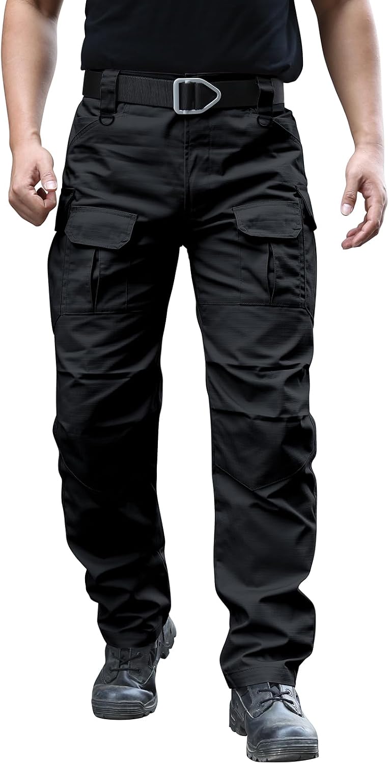Hiwise Pantalones tácticos elásticos para hombre, resistentes al ag...